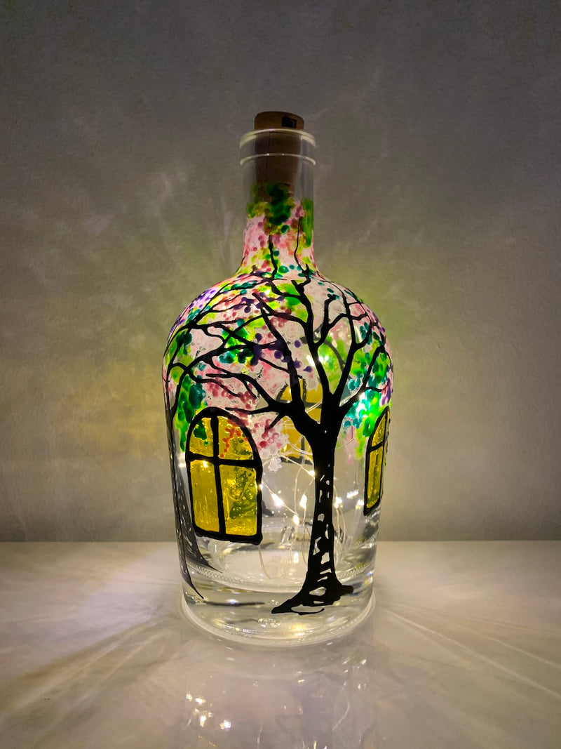 The Secret Garden Hand Painted Bottle With Fairy Lights – Christie ... The Secret Garden Hand Painted Bottle With Fairy Lights – Christie ...